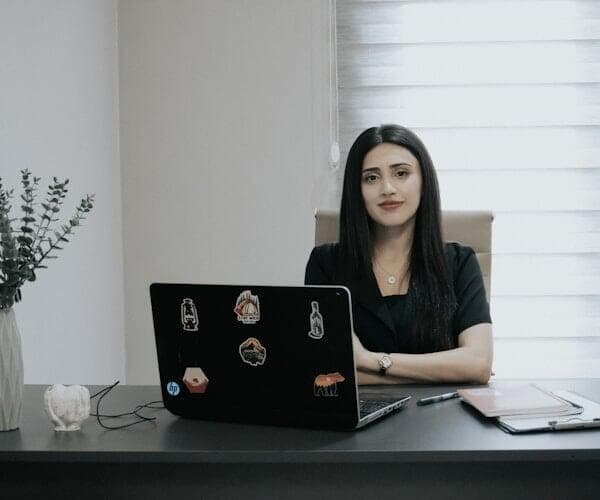 Finance professional working at a desk